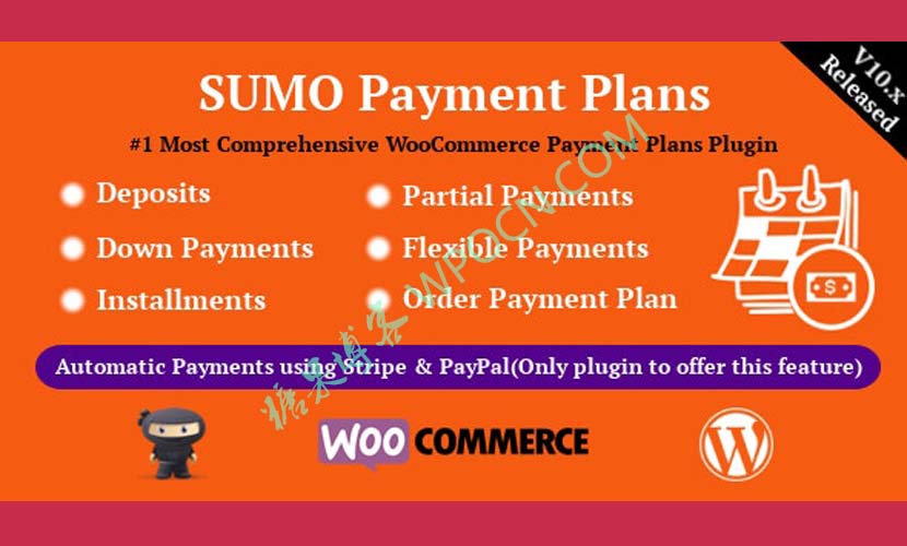 SUMO WooCommerce Payment Plans – 付款计划(存款/预付款/分期付款/可变付款)插件 (已汉化)-糖果博客