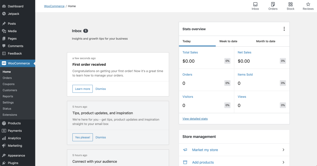 WooCommerce 4.3引入了新的主屏幕-糖果博客