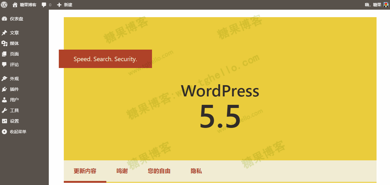 WordPress 5.5 版本发布-糖果博客