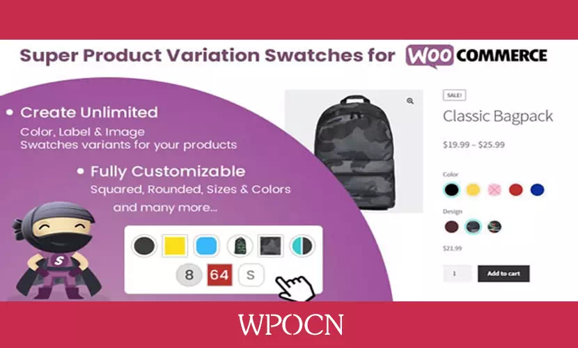 Super Product Variation Swatches for WooCommerce英文版插件 – 产品变体色板插件-糖果博客