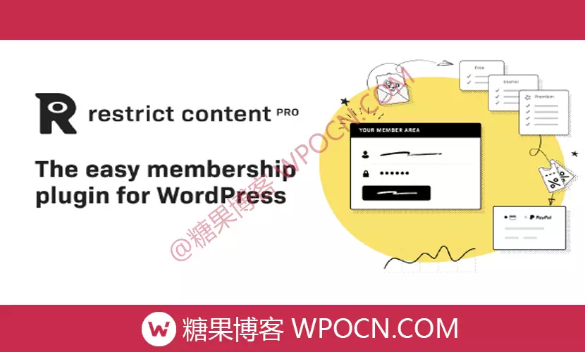 Restrict Content Pro英文版插件 – 会员插件-糖果博客