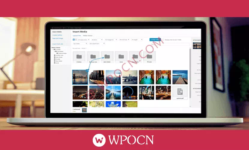 WP Media Folder英文版插件 – 媒体库文件管理插件-糖果博客