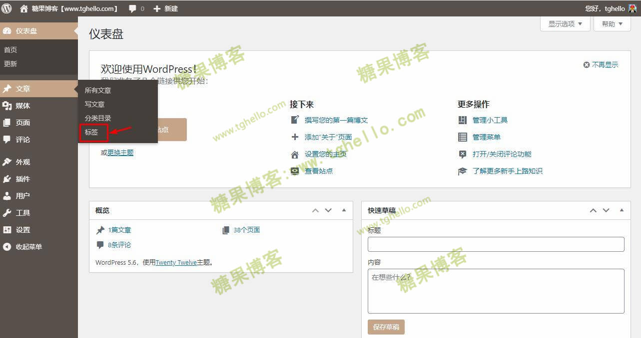 WordPress 移除文章标签-糖果博客