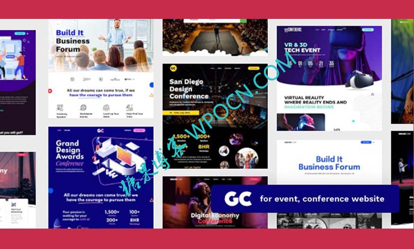 Grand Conference英文版主题 - 会议和活动模板WordPress主题-糖果博客
