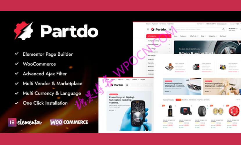 Partdo英文版主题 - 汽车零件和工具商店WooCommerce主题-糖果博客
