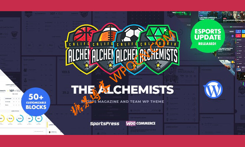 Alchemists英文版主题 – 体育、电子竞技和游戏俱乐部和新闻WordPress主题-糖果博客