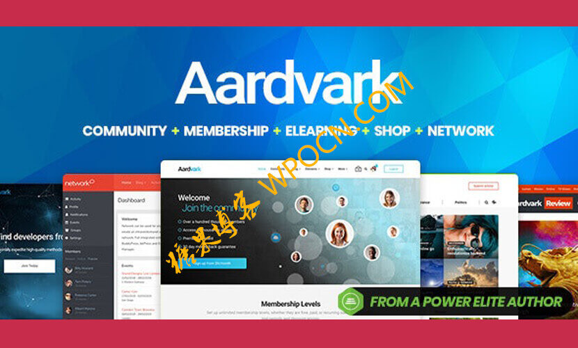Aardvark英文版主题 – 社区、会员、BuddyPress主题-糖果博客