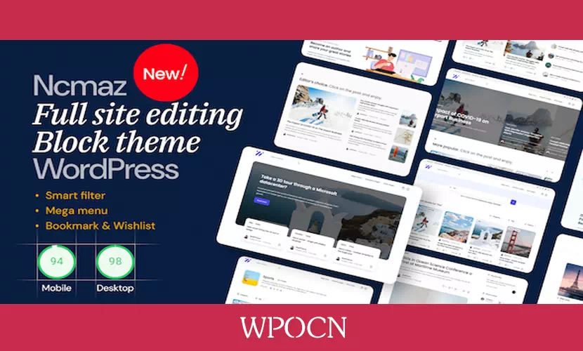 Ncmaz英文版主题 – 新闻杂志全站编辑WordPress主题-糖果博客