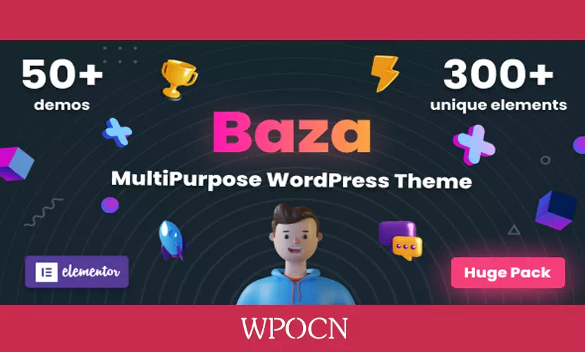 Baza英文版主题 – 创意多用途WordPress主题-糖果博客