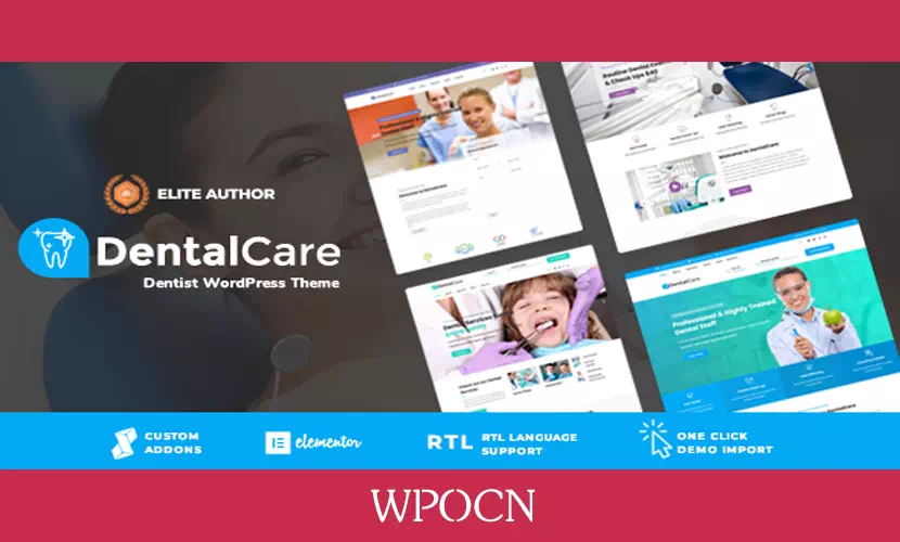 Dental Care英文版主题 – 牙医和医疗WordPress主题-糖果博客