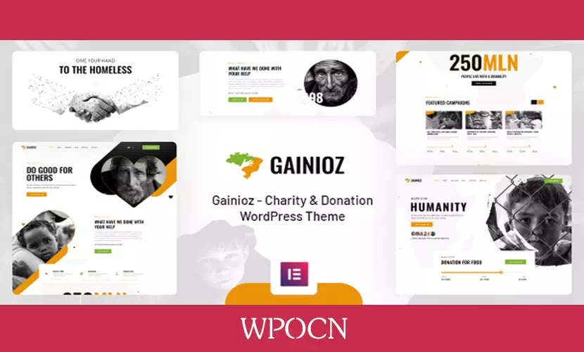 Gainioz英文版主题 – 慈善与捐赠WordPress主题-糖果博客