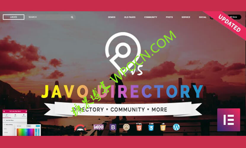 Javo Directory英文版主题 – 商家目录网站模板WordPress主题-糖果博客