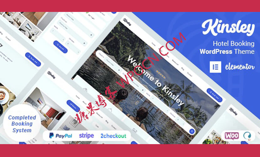 Kinsley英文版主题 - 酒店WordPress主题-糖果博客