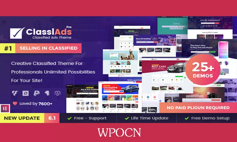Classiads英文版主题 – 分类广告WordPress主题-糖果博客