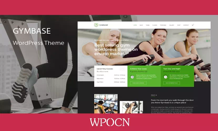 GymBase英文版主题 – 健身房健身WordPress主题-糖果博客