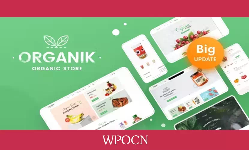 Organik英文版主题 – 有机食品店WordPress主题-糖果博客