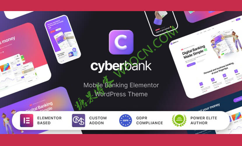 Cyberbank英文版主题 - 商业和金融WordPress主题-糖果博客