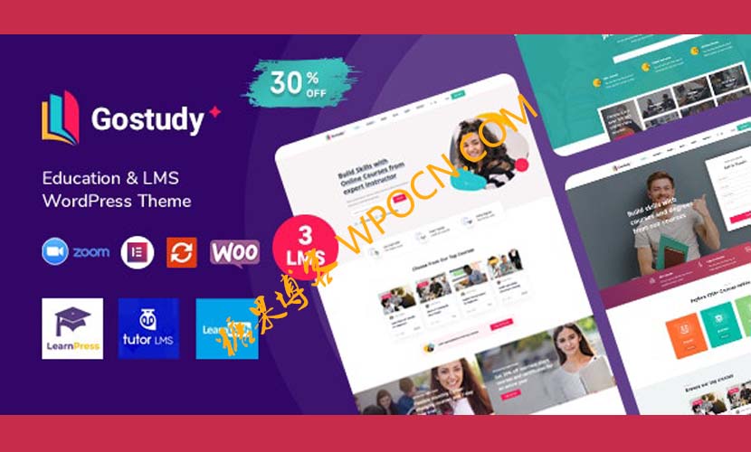 Gostudy英文版主题 - 教育 WordPress 主题-糖果博客