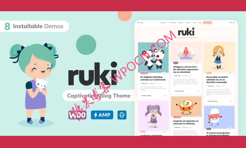 Ruki英文版主题 - 博客WordPress主题-糖果博客