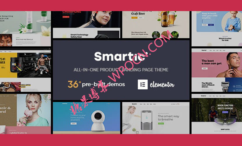 Smartic英文版主题 - 产品登录页面WordPress主题-糖果博客