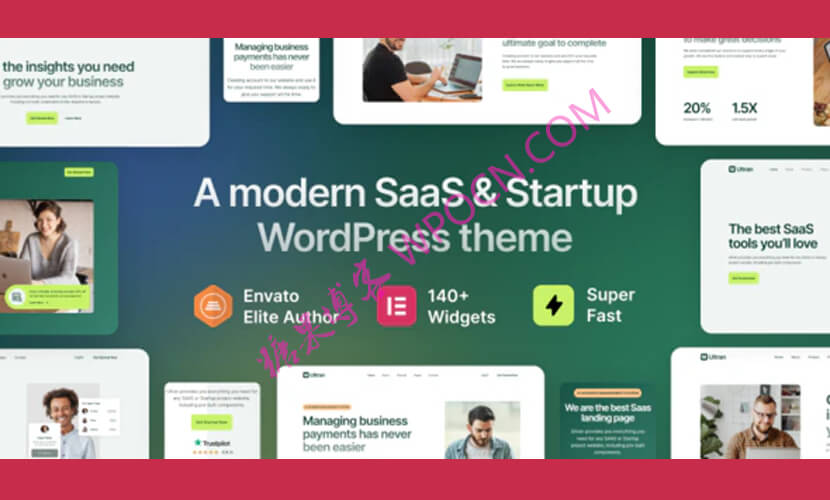 Ultran英文版主题 - SaaS 和启动WordPress主题-糖果博客