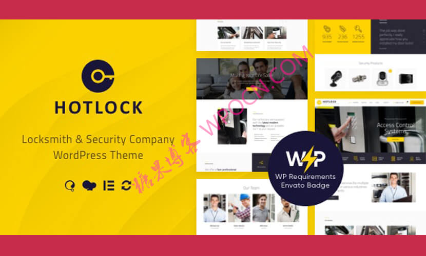 HotLock英文版主题 - 密码锁安防健康系统网站WordPress主题-糖果博客