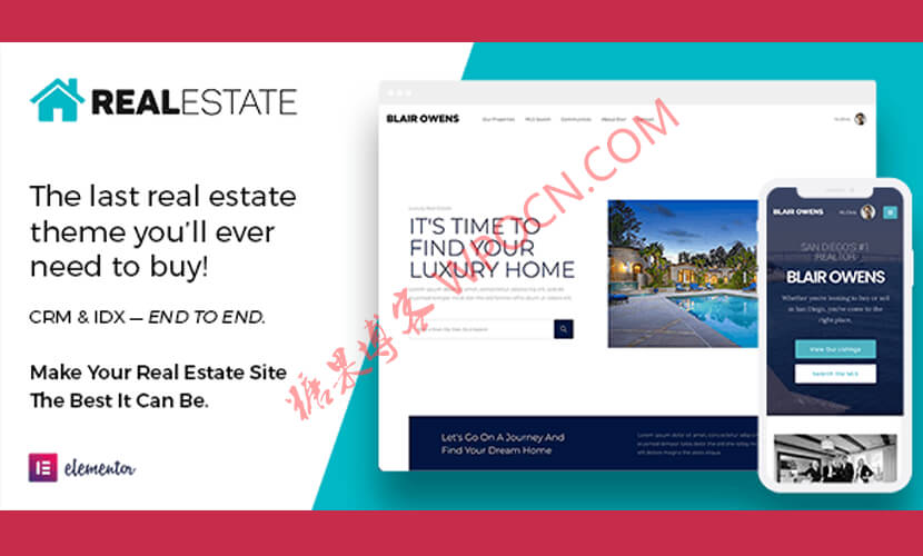 Real Estate 7 英文版主题 - 房地产WordPress主题-糖果博客