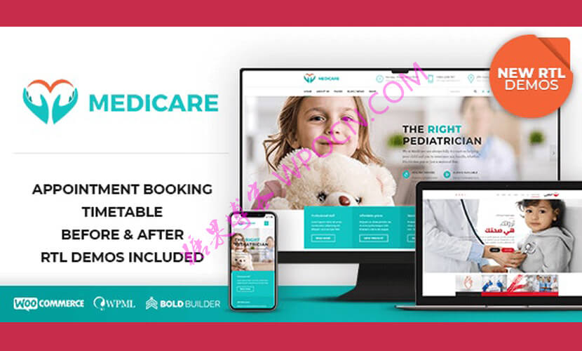 Medicare英文版主题 – 医生、医疗与保健WordPress主题-糖果博客