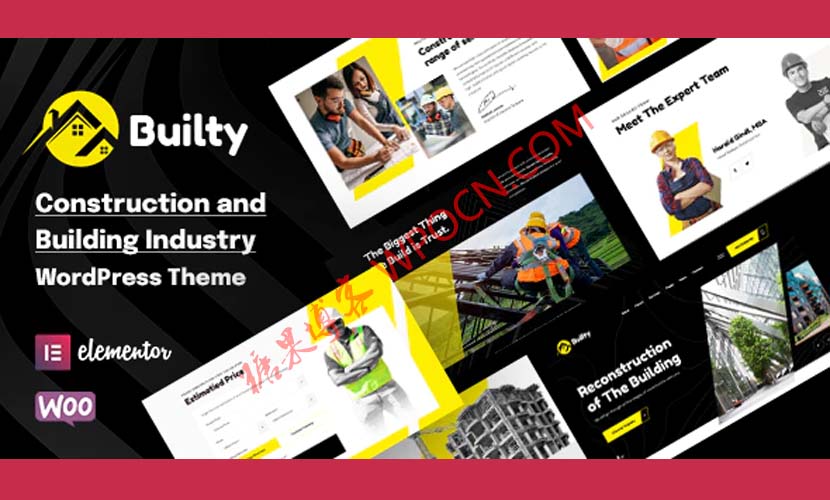 Builty英文版主题 – 工厂工业和建筑公司WordPress主题-糖果博客