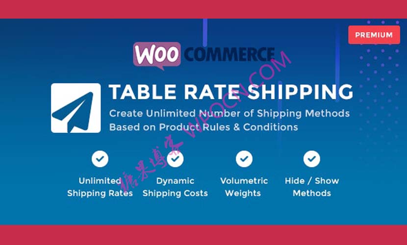 WooCommerce Table Rate Shipping英文版插件 – 表格费率运输插件-糖果博客