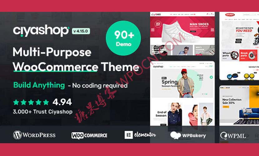 CiyaShop英文版主题 – 多用途WooCommerce主题-糖果博客