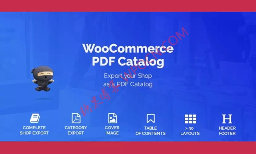WooCommerce PDF Catalog英文版插件 – 商店导出PDF目录插件-糖果博客
